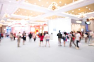 People at a conference hall