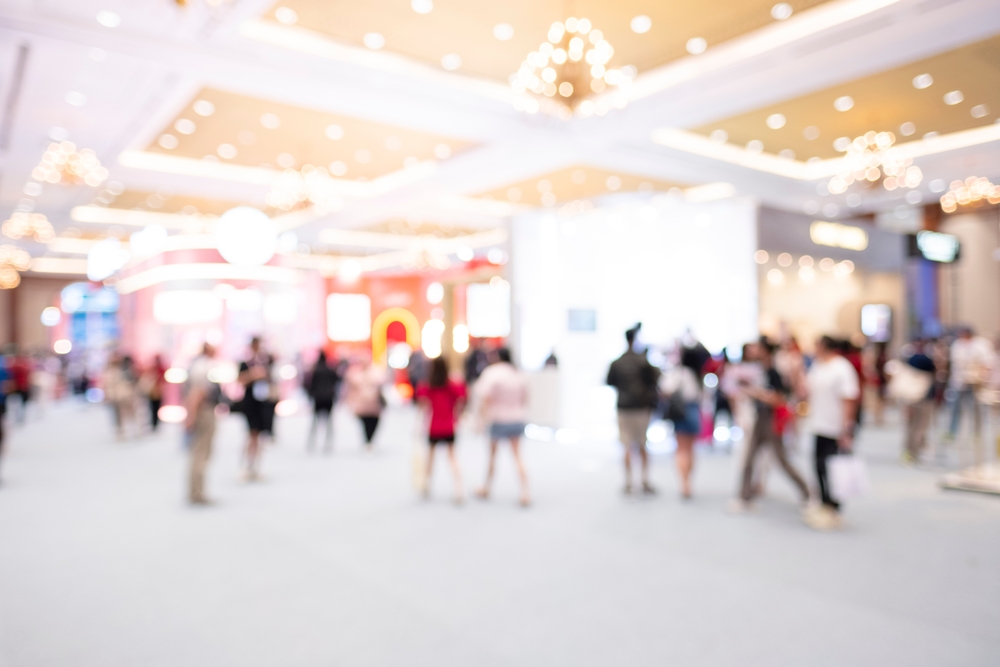 People at a conference hall