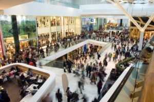 Crowd in a shopping mall