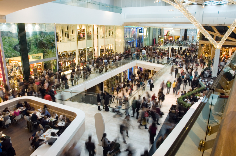 Crowd in a shopping mall